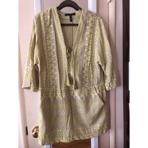 BCBG green/yellow knee length dress